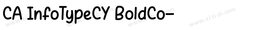 CA InfoTypeCY BoldCo字体转换